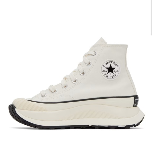 New Converse Off-White 70 AT-CX platform flatform Sneakers Ivory Men Sz 13 - Picture 4 of 7